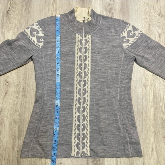 Obermeyer Wool Long Sleeve‎ Sweater Cardigan Jacket Size Medium Women - Picture 12 of 14